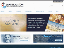 Tablet Screenshot of lakehoustonumc.com